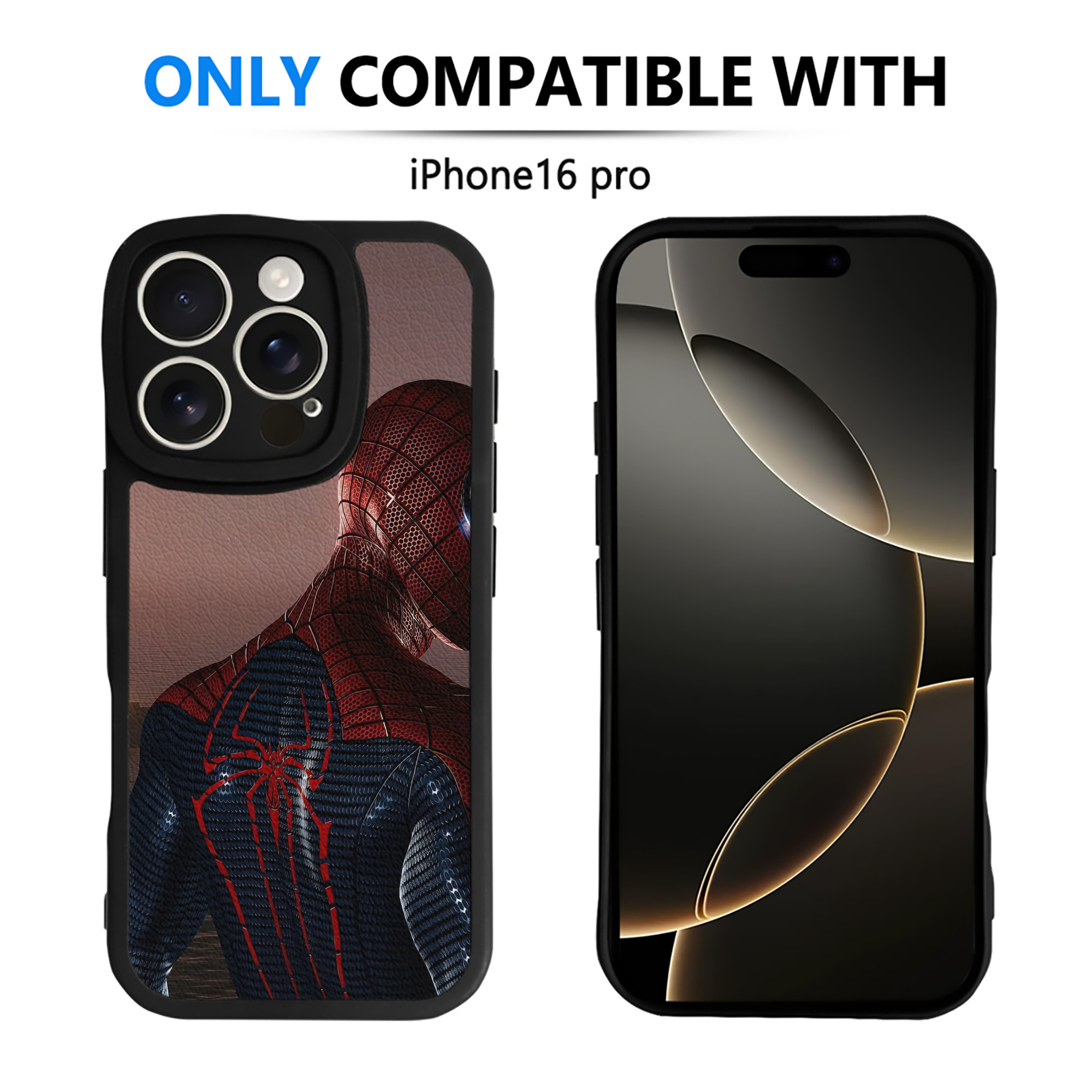 Spider Man スパイダーマン 【iPhone 16シリーズ対応】シリコンスマホケース（レザー調） 材質：シリコン